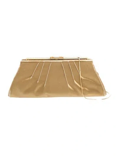 Pre-owned Judith Leiber Satin Evening Bag In Neutral