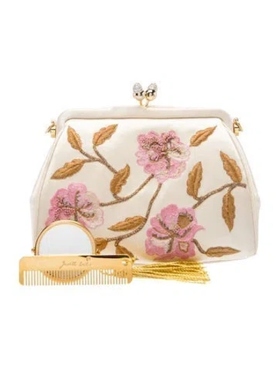 Pre-owned Judith Leiber Satin Evening Bag In Neutrals/pink