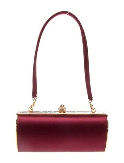 Pre-owned Judith Leiber Satin Evening Bag In Red