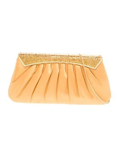 Pre-owned Judith Leiber Satin Evening Bag In Yellow