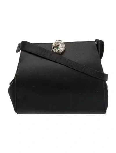 Pre-owned Judith Leiber Satin Shoulder Bag In Gray