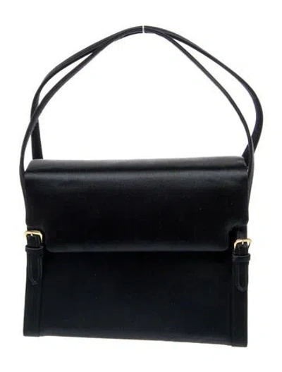 Pre-owned Judith Leiber Satin Top Handle Bag In Blue