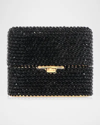 Judith Leiber Say Yes Crystal Ring Box In Black