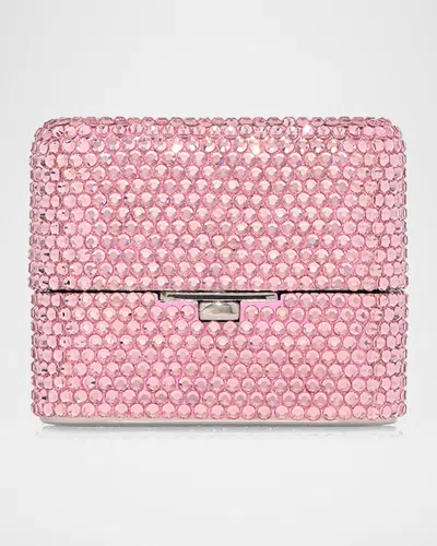 Judith Leiber Say Yes Crystal Ring Box In Pink