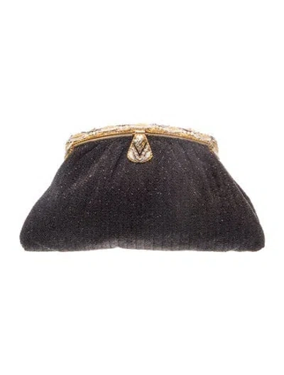 Pre-owned Judith Leiber Sequins Clutch In Black