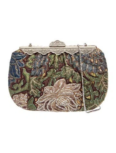 Pre-owned Judith Leiber Sequins Evening Bag In Green