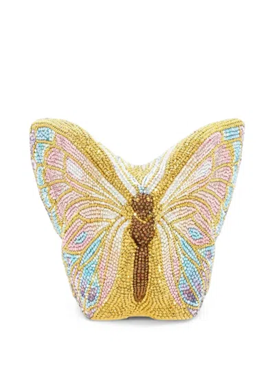 Judith Leiber Serafina Crystal-embellished Butterfly Clutch Bag In Yellow