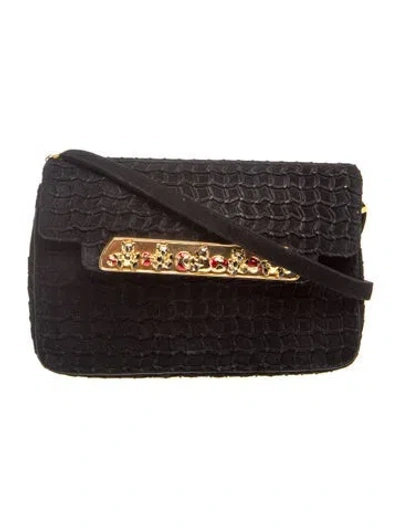 Pre-owned Judith Leiber Shoulder Bag In Black