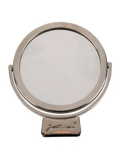 Pre-owned Judith Leiber Silver-tone Metal Compact Mirror