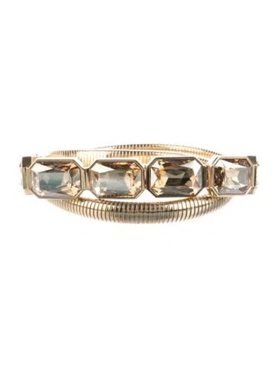 Pre-owned Judith Leiber Skinny Belt In Gold