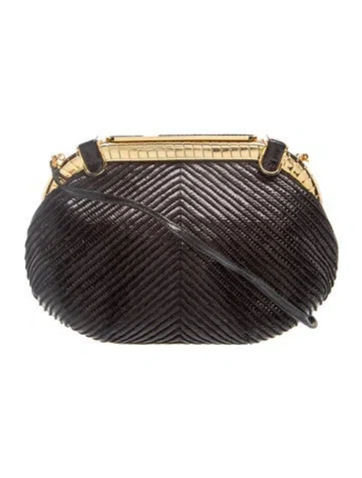 Pre-owned Judith Leiber Snakeskin Evening Bag In Black