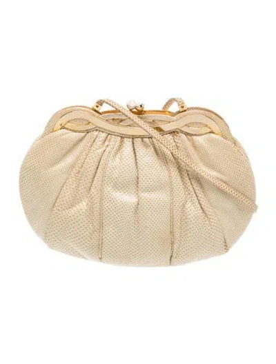 Pre-owned Judith Leiber Snakeskin Evening Bag In Green