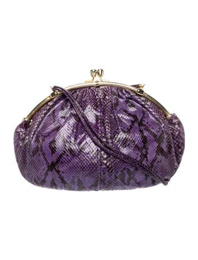 Pre-owned Judith Leiber Snakeskin Shoulder Bag In Multi