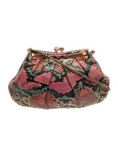 Pre-owned Judith Leiber Snakeskin Shoulder Bag In Multi