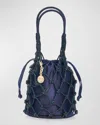 Judith Leiber Sparkle Crystal Net Top-handle Bag In Champagne Dark Indig
