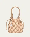 Judith Leiber Sparkle Crystal Net Top-handle Bag In Champagne Topaz
