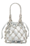 JUDITH LEIBER SPARKLE NET POUCH BAG