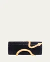 Judith Leiber Spiral Snake Crystal Minaudiere In Champagne Jet