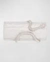 Judith Leiber Spiral Snake Crystal Minaudiere In Silver Rhine