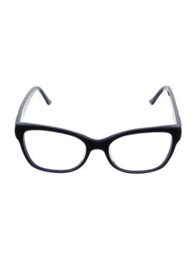 Pre-owned Judith Leiber Square Eyeglasses In Blue