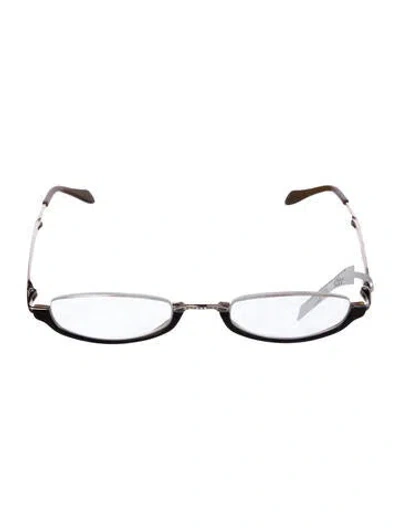 Pre-owned Judith Leiber Square Eyeglasses In Brown