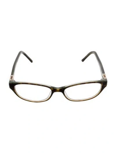 Pre-owned Judith Leiber Square Eyeglasses In Brown