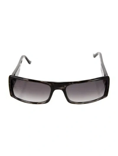 Pre-owned Judith Leiber Square Gradient Sunglasses In Black