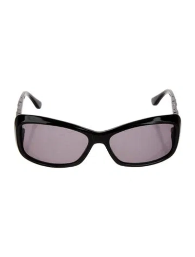 Pre-owned Judith Leiber Square Tinted Sunglasses In Black