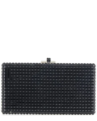 Judith Leiber Squares Clutch In Black