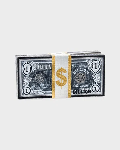 Judith Leiber Stack Of Cash Billions Clutch Bag In Black/white