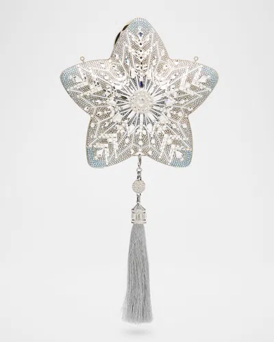 Judith Leiber Star Crystal Tassel Clutch Bag