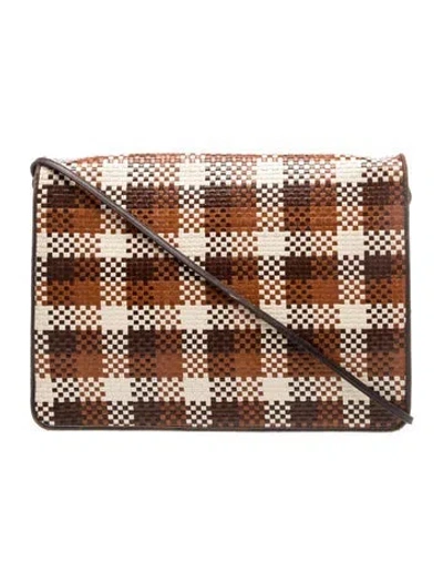 Pre-owned Judith Leiber Straw Clutch Vintage In Brown