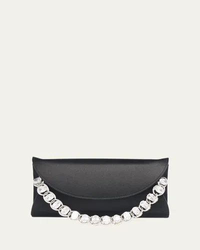 Judith Leiber Taylor Crystal Satin Clutch Bag