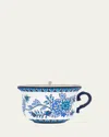 Judith Leiber Teacup Tranquili-tea Minaudiere In Silver Cobalt/multi
