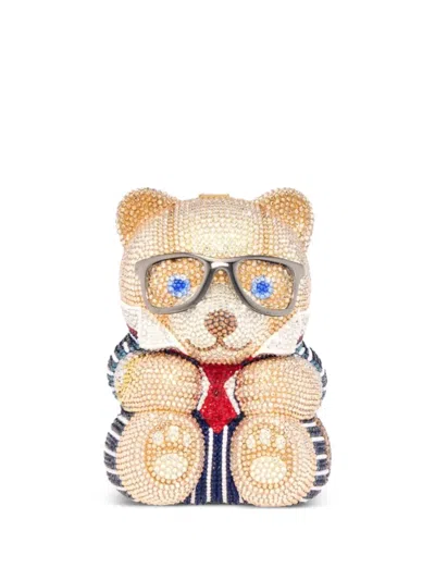Judith Leiber Teddy Bear Mr. Smith Clutch Bag In Multi