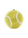 Shop Judith Leiber Tennis Ball Clutch Yellow And White Crystal