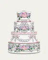 Judith Leiber Tie The Knot Tiered Cake Clutch Bag In Silver