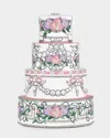 Judith Leiber Tie The Knot Tiered Cake Clutch Bag In Silver