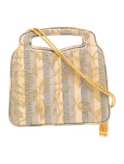Pre-owned Judith Leiber Top Handle Bag In Blue