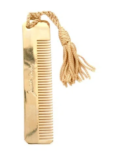 Pre-owned Judith Leiber Travel Comb In Gold