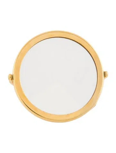 Pre-owned Judith Leiber Travel Mirror In Gold