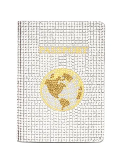 Judith Leiber Traveler Crystal-embellished Passport Holder In Silver