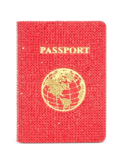 Judith Leiber Traveler Red Crystal-embellished Passport Cover