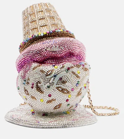 Judith Leiber Upside Down Cone Oops Embellished Clutch In Multi