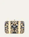 Judith Leiber Valise Voyage Crystal Clutch Bag In Champagne Jet Multi