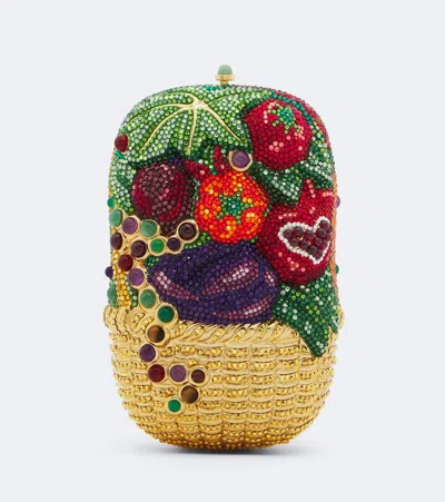 Judith Leiber Vegetable Basket Farm Fresh Clutch In Cammt