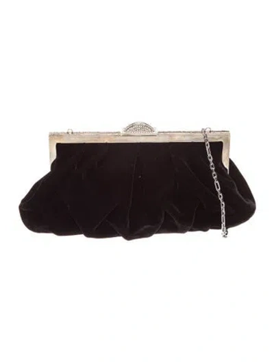 Pre-owned Judith Leiber Velvet Evening Bag In Black