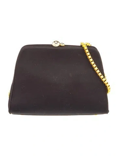 Pre-owned Judith Leiber Velvet Evening Bag In Black