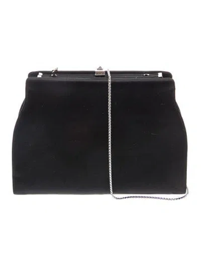 Pre-owned Judith Leiber Velvet Shoulder Bag In Black