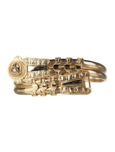 Pre-owned Judith Leiber Vintage Skinny Waist Belt In Gold